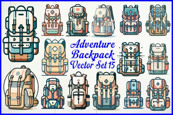 Adventure Backpack Vector Set – Graphics and Crafts