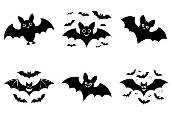 Bat Halloween Clipart Silhouette Graphics