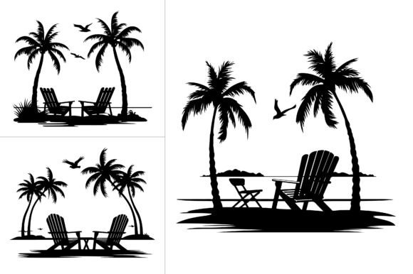 Beach Sunset Graphics for Crafts
