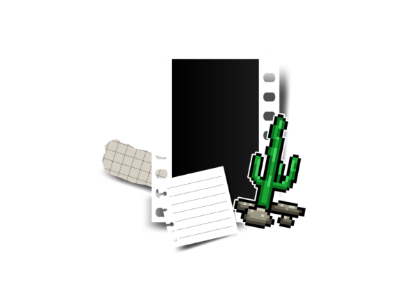 Blank Frame Photo with Collage Elements