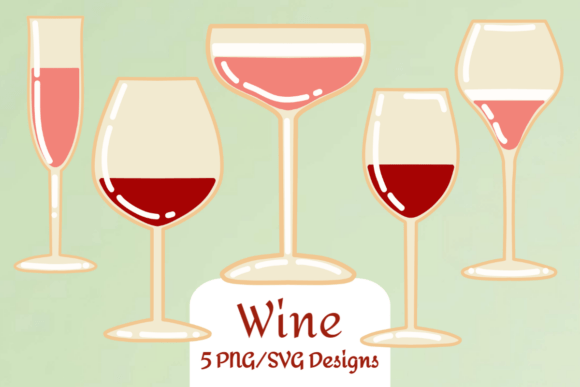 Elegant Wine Set Graphics for Crafts
