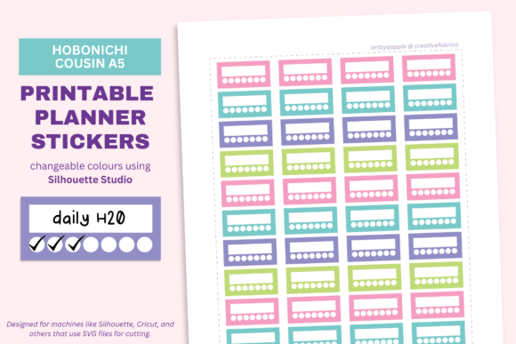 Habit Tracker Planner Stickers Hobonichi: Graphics & Crafts