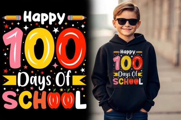 Happy 100 Days of School Graphic Design