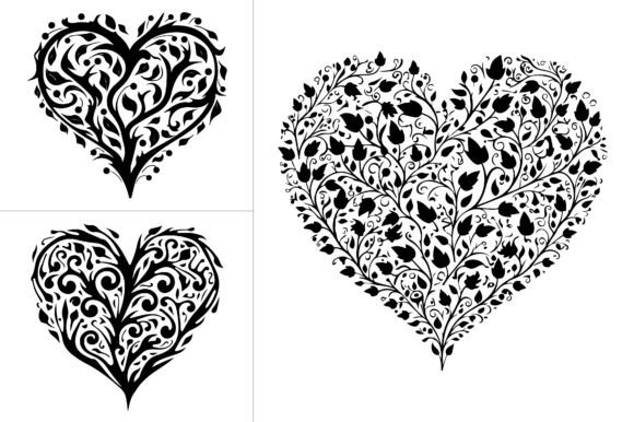 Heart Love Silhouette Graphics for Crafts