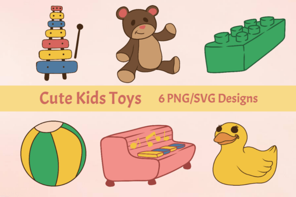 Playroom Toy Set: Graphics for Creative Crafts