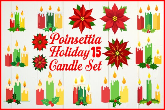 Poinsettia Holiday Candle
