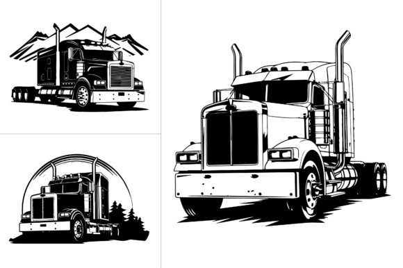 Semi Truck Graphics for Crafts