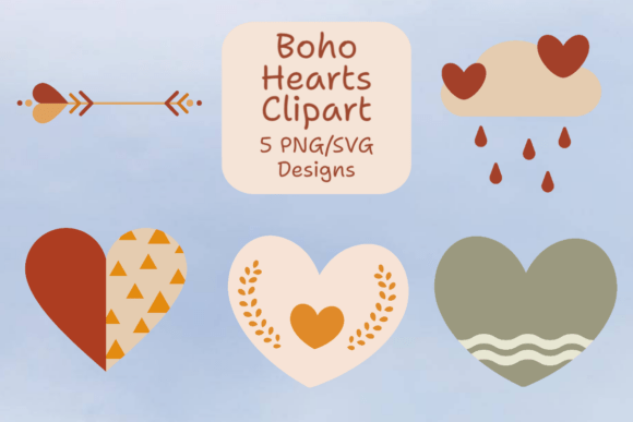 Unique Bundle Boho Hearts: Graphics for Crafts & Content